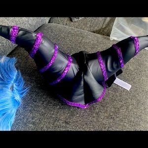 maleficent horns and hades wig -   (adult) costume accessor